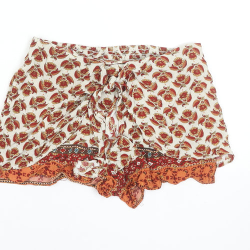 Band of Gypsies Women's Multicoloured Floral Paperbag Shorts Size S