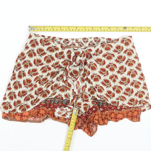 Band of Gypsies Women's Multicoloured Floral Paperbag Shorts Size S