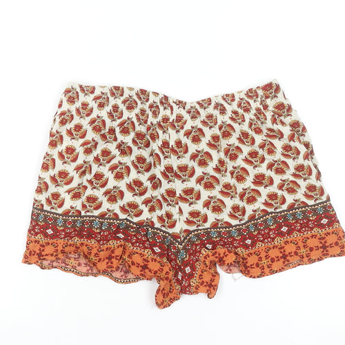 Band of Gypsies Women's Multicoloured Floral Paperbag Shorts Size S