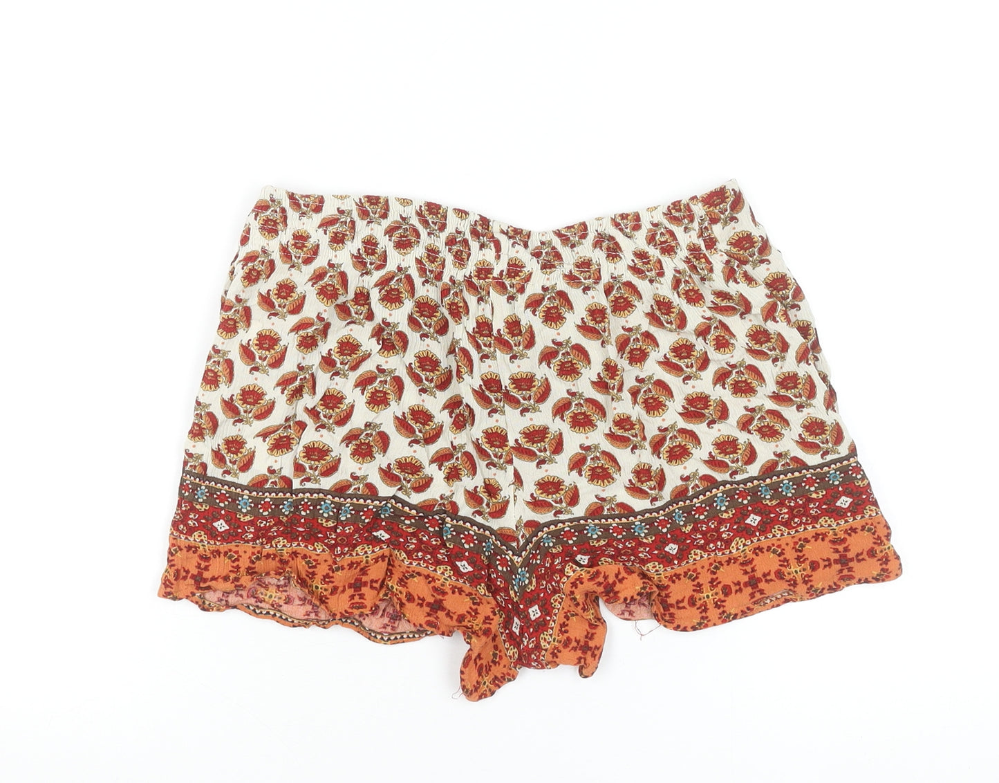 Band of Gypsies Women's Multicoloured Floral Paperbag Shorts Size S