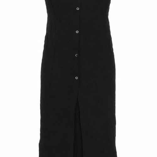 ASOS Women Black Size 4 High Rise Midi Pencil Skirt