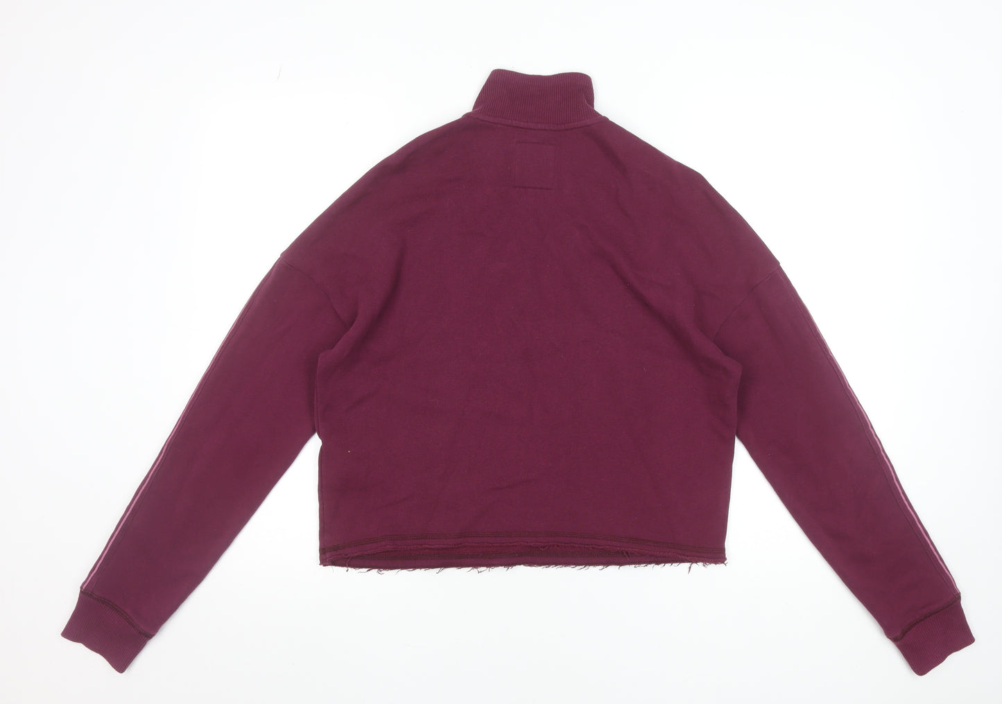 Gilly Hicks by Hollister Womens Burgundy 1/2 Zip Logo Sweatshirt M