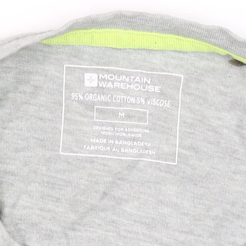 Mountain Warehouse Men's Grey Long Sleeve Outdoor Graphic T-Shirt M