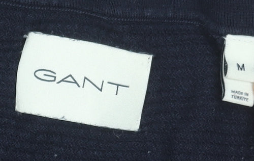 GANT Men's Blue Organic Cotton Short Sleeve Polo Shirt M