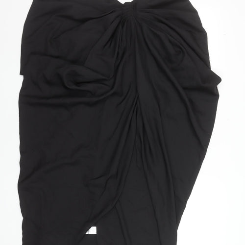 PrettyLittleThing Women Black Size 22 Wrap Midi Skirt