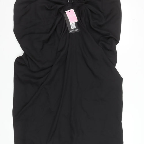 PrettyLittleThing Women Black Size 22 Wrap Midi Skirt