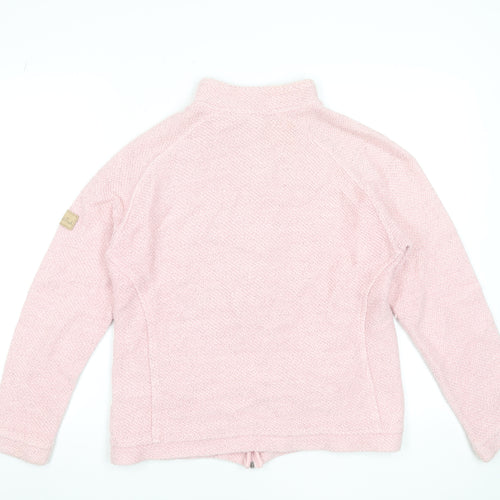 Weird Fish Women's Pink Cotton Blend Full Zip Jacket L