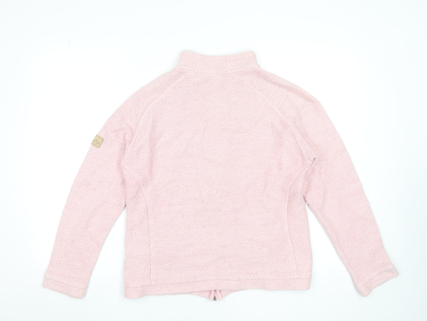 Weird Fish Women's Pink Cotton Blend Full Zip Jacket L