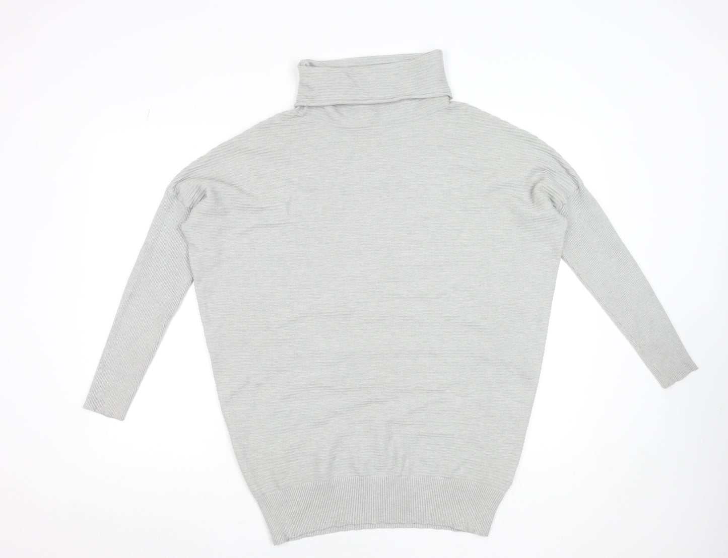 Phase Eight Women's Grey Roll Neck Long Sleeve Pullover Jumper Size S