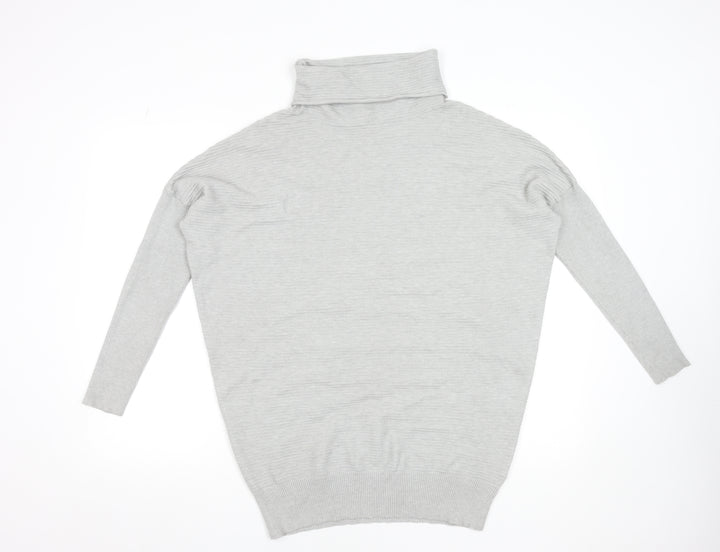 Phase Eight Women's Grey Roll Neck Long Sleeve Pullover Jumper Size S