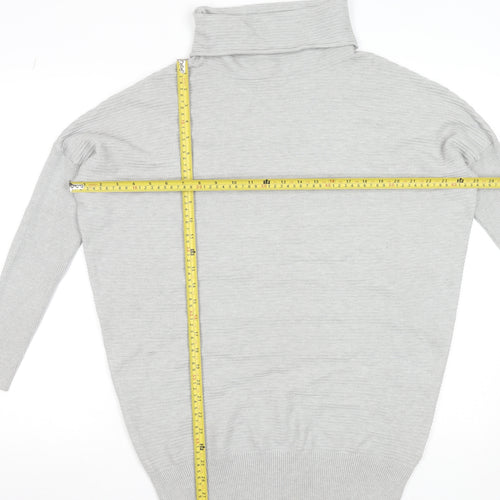 Phase Eight Women's Grey Roll Neck Long Sleeve Pullover Jumper Size S