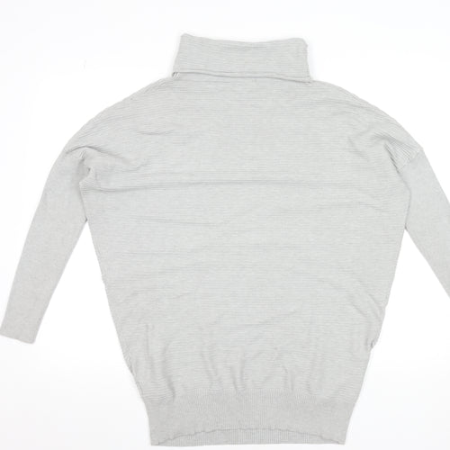 Phase Eight Women's Grey Roll Neck Long Sleeve Pullover Jumper Size S