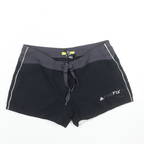 Firefly Womens Black Size 8 Athletic Shorts Polyester Quick Dry