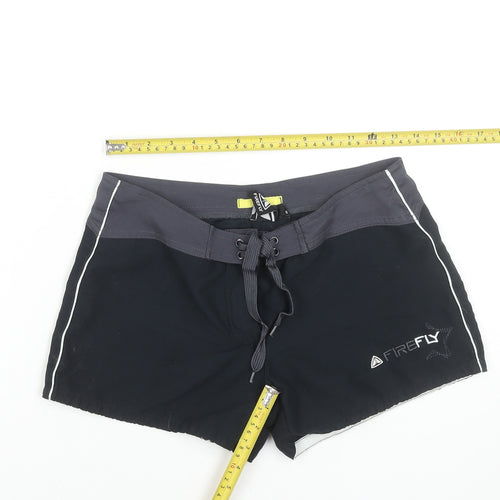 Firefly Womens Black Size 8 Athletic Shorts Polyester Quick Dry