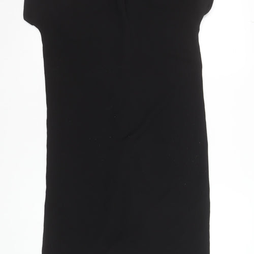 New Look Women’s Black Size 6 Midi Shirt Dress Short Sleeve Collared