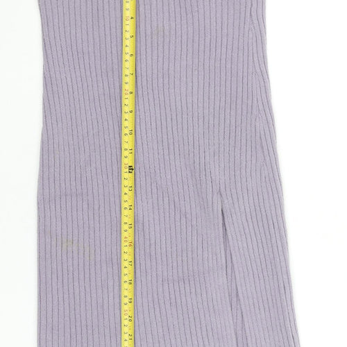 Hollister Women’s Purple Knit Ribbed Midi Skirt XS Ultra High Rise