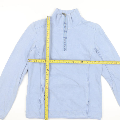 Fat Face Women Blue Size 8 1/4 Zip Pullover Sweatshirt