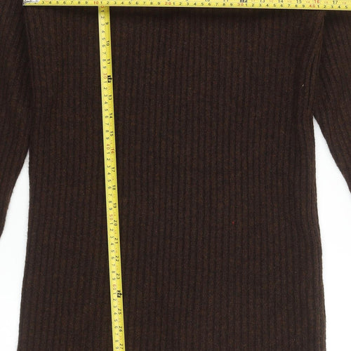 Pimkie Women Brown Roll Neck Knit Jumper Dress Size S