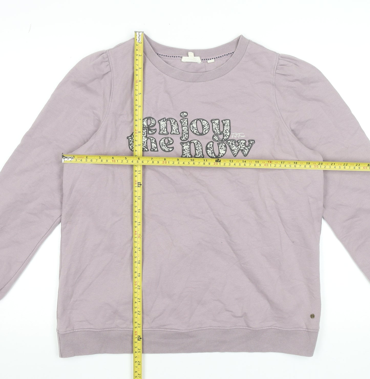 Fat Face Womens Purple Cotton Blend Pullover Sweatshirt UK 12