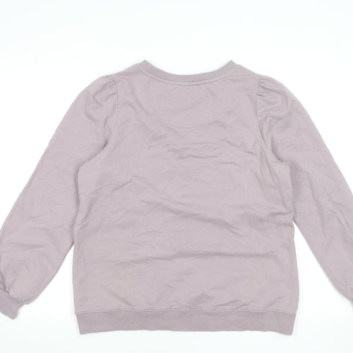 Fat Face Womens Purple Cotton Blend Pullover Sweatshirt UK 12