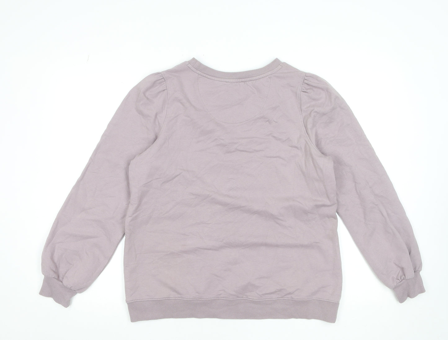 Fat Face Womens Purple Cotton Blend Pullover Sweatshirt UK 12
