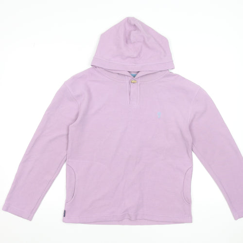 Fat Face Women's Purple Size 10 Henley Hoodie Cotton Blend