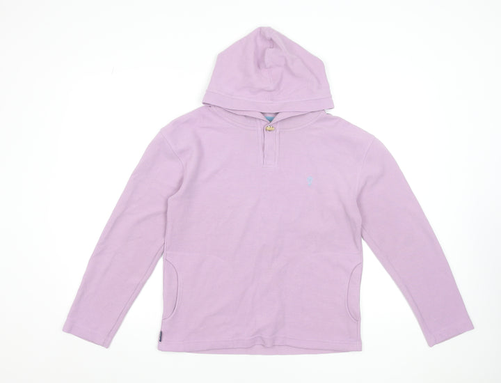 Fat Face Women's Purple Size 10 Henley Hoodie Cotton Blend