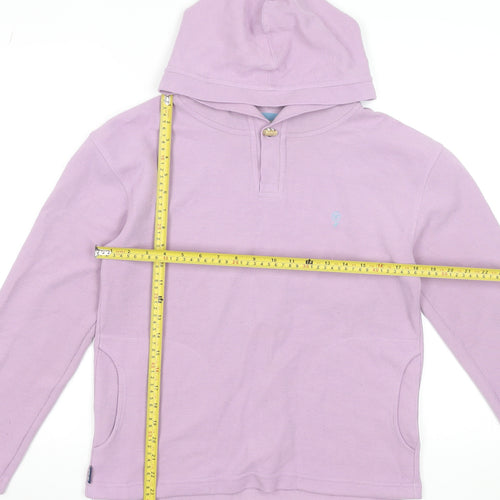 Fat Face Women's Purple Size 10 Henley Hoodie Cotton Blend