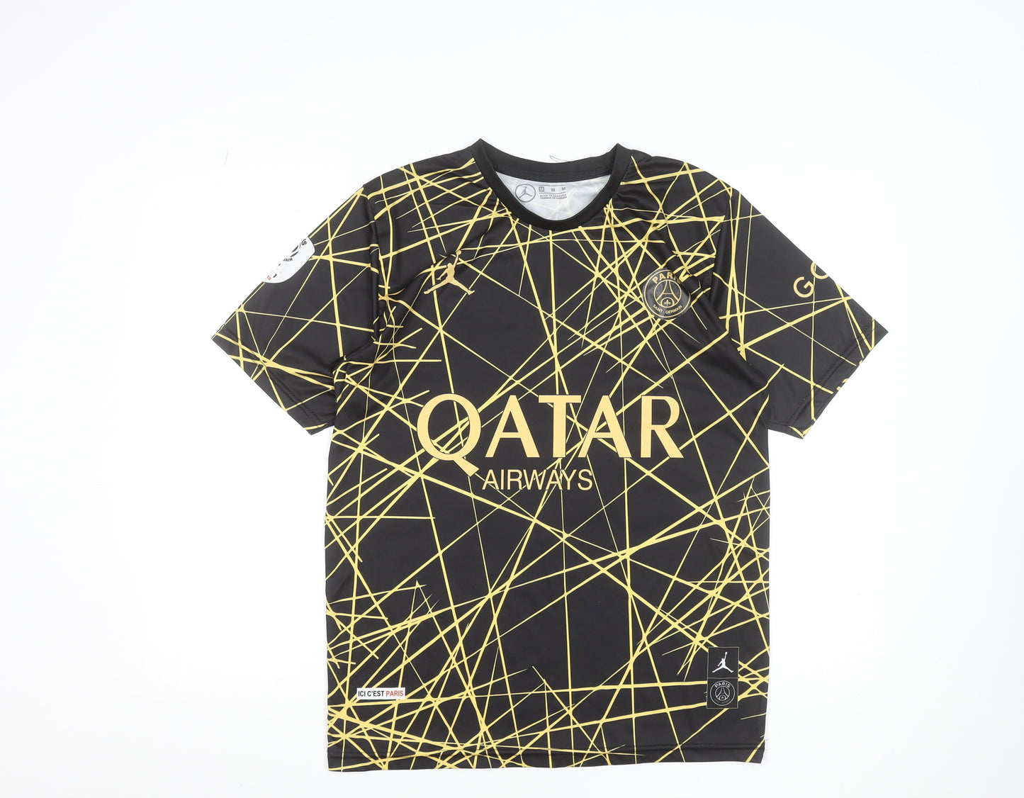 Jordan PSG Men's Black Football Jersey T-Shirt Size M Athletic Fit