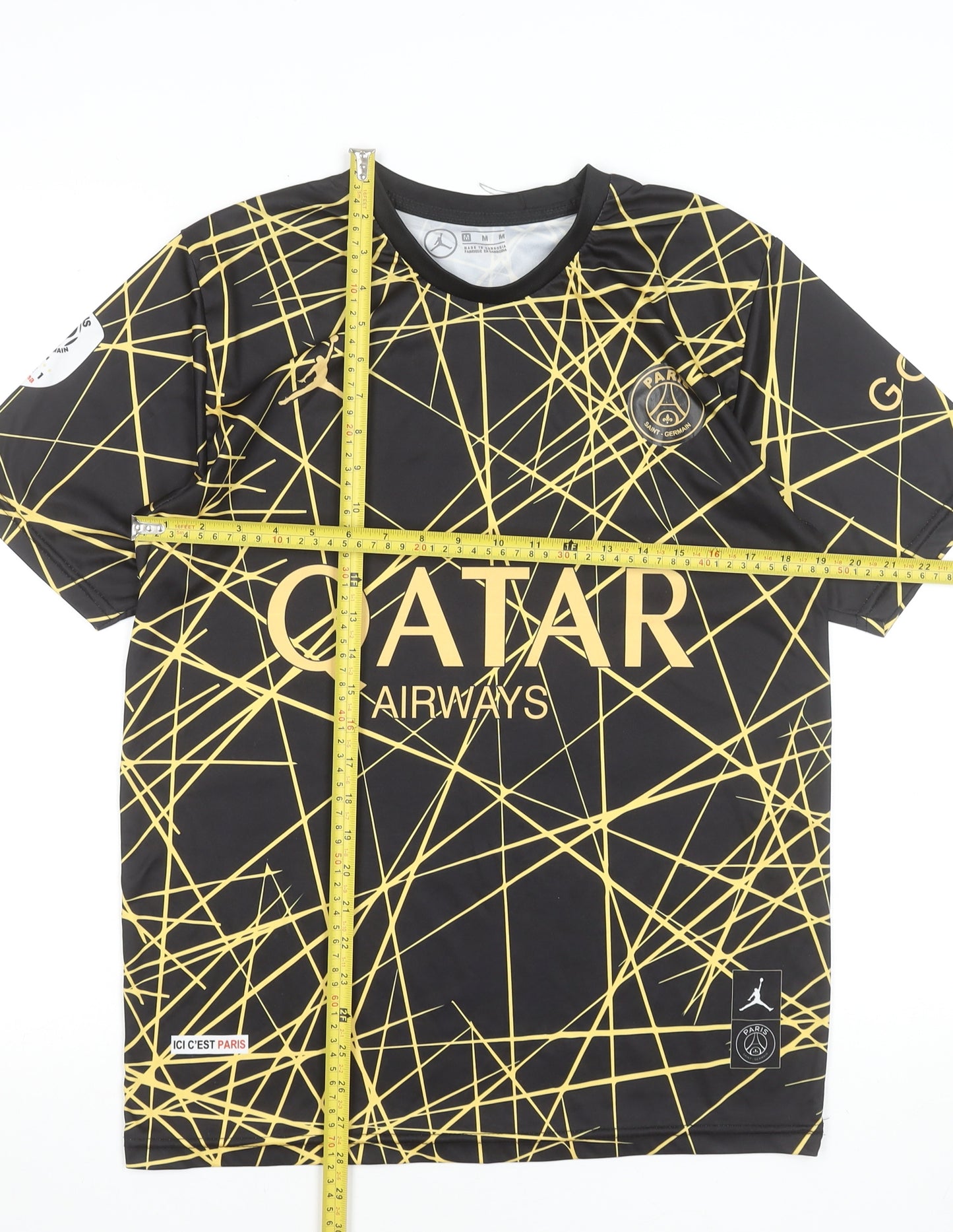 Jordan PSG Men's Black Football Jersey T-Shirt Size M Athletic Fit