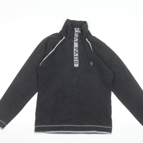 Fat Face Women's Black Size 8 1/4 Zip Pullover Sweatshirt