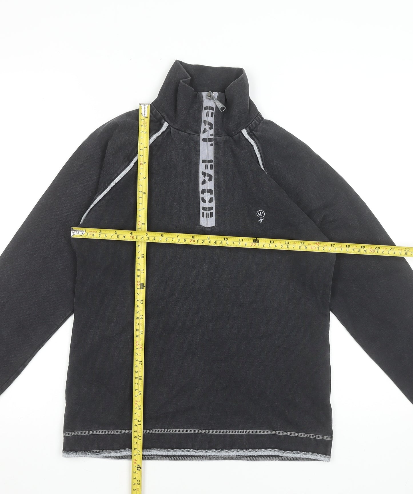 Fat Face Women's Black Size 8 1/4 Zip Pullover Sweatshirt