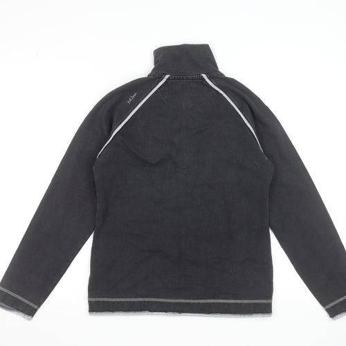 Fat Face Women's Black Size 8 1/4 Zip Pullover Sweatshirt