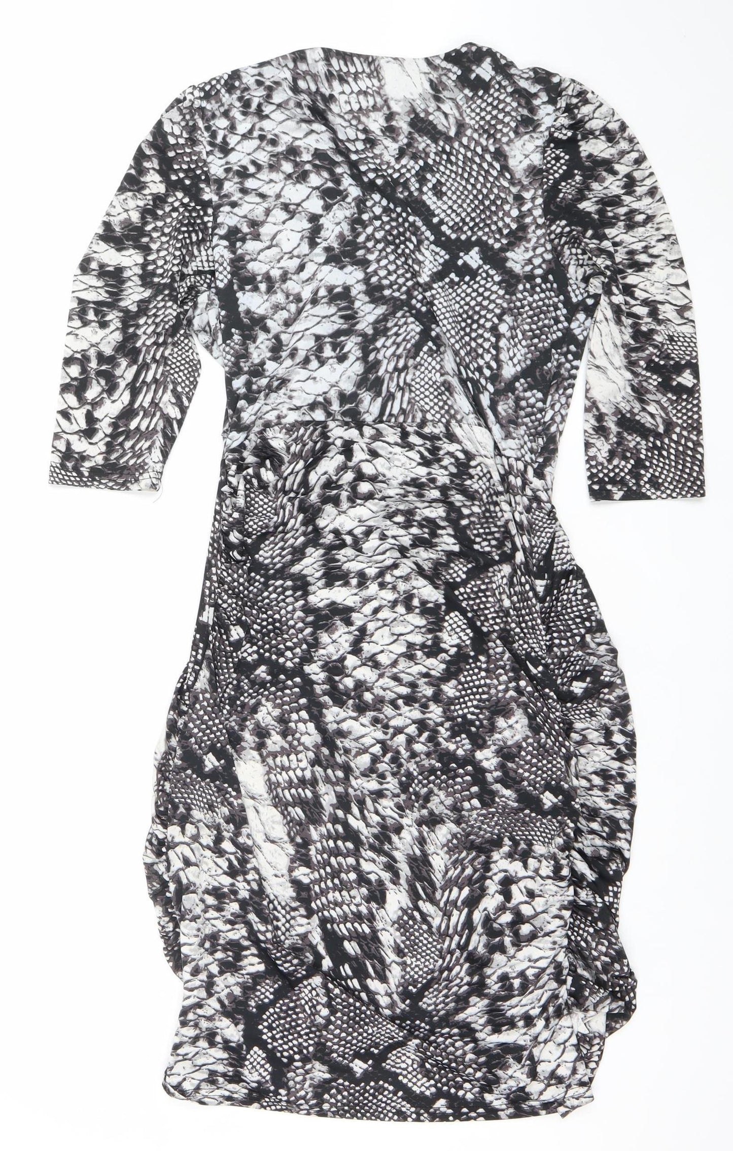Stella Morgan Womens Black Snake Print Bodycon Dress M