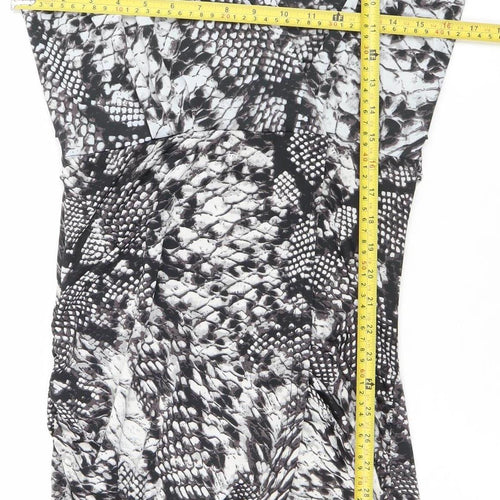 Stella Morgan Womens Black Snake Print Bodycon Dress M