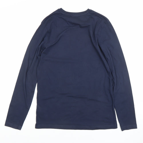 Marks and Spencer Boys Blue Long Sleeve Graphic T-Shirt 12-13 Years