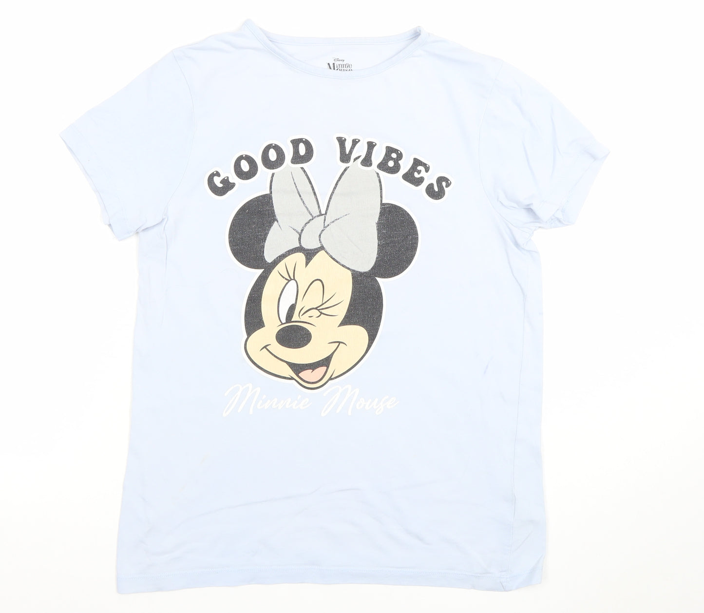 Disney Minnie Mouse Blue Teens Crew Neck T-Shirt 11-12Y