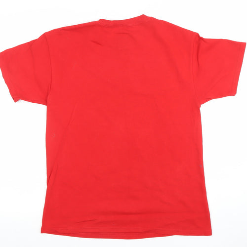 The Young & Wild Boys Red Graphic Panda Hip Hop T-Shirt Size L