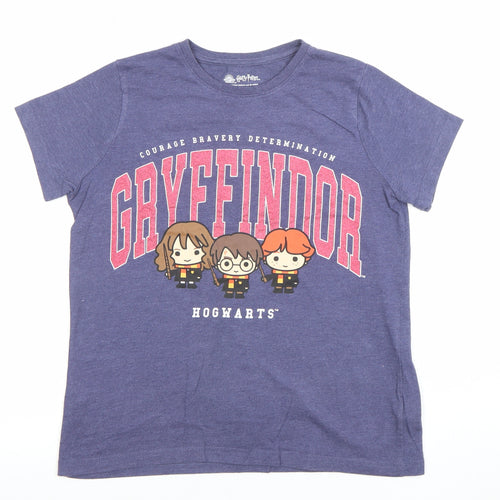 Harry Potter Girls Blue Gryffindor Graphic T-Shirt 10-11 Years