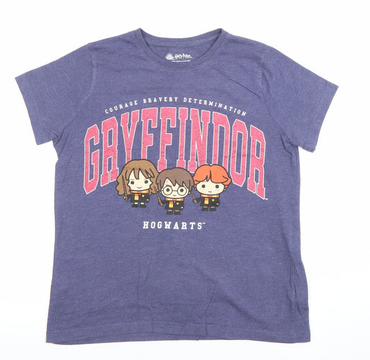 Harry Potter Girls Blue Gryffindor Graphic T-Shirt 10-11 Years