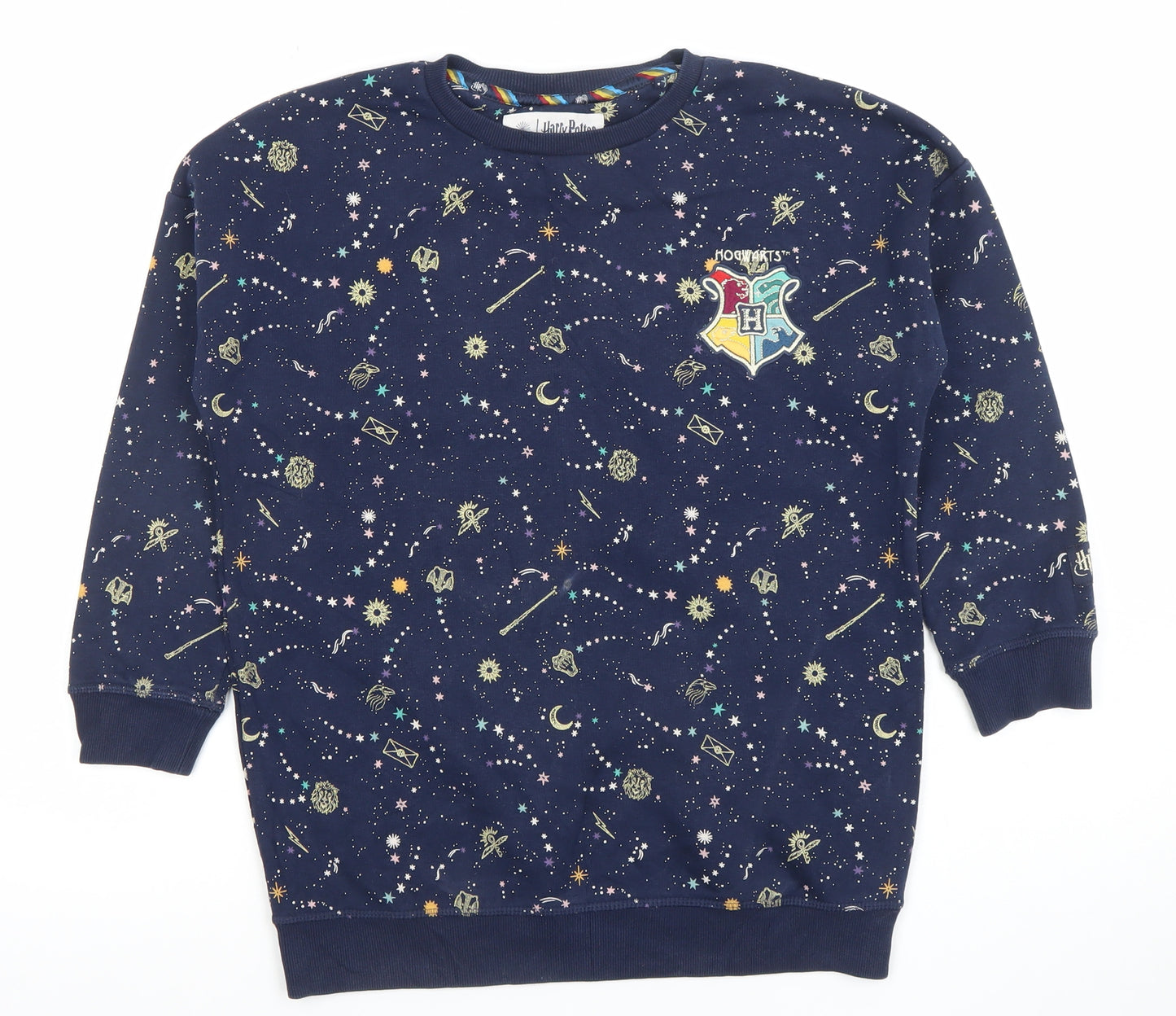 Marks and Spencer Girls Blue Harry Potter Hogwarts Nightshirt 9-10 Years