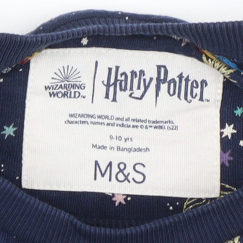 Marks and Spencer Girls Blue Harry Potter Hogwarts Nightshirt 9-10 Years
