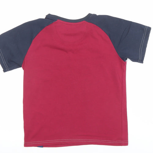 Harry Bear Boys Red Chillin' Graphic Short Sleeve T-Shirt 10-11 Years