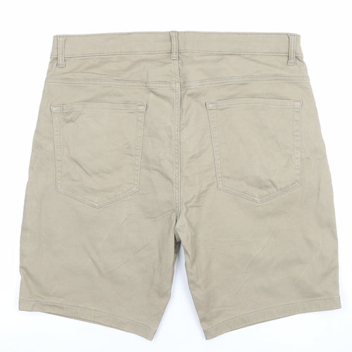 NEXT Men’s Beige Slim Fit Chino Shorts Size L 36in