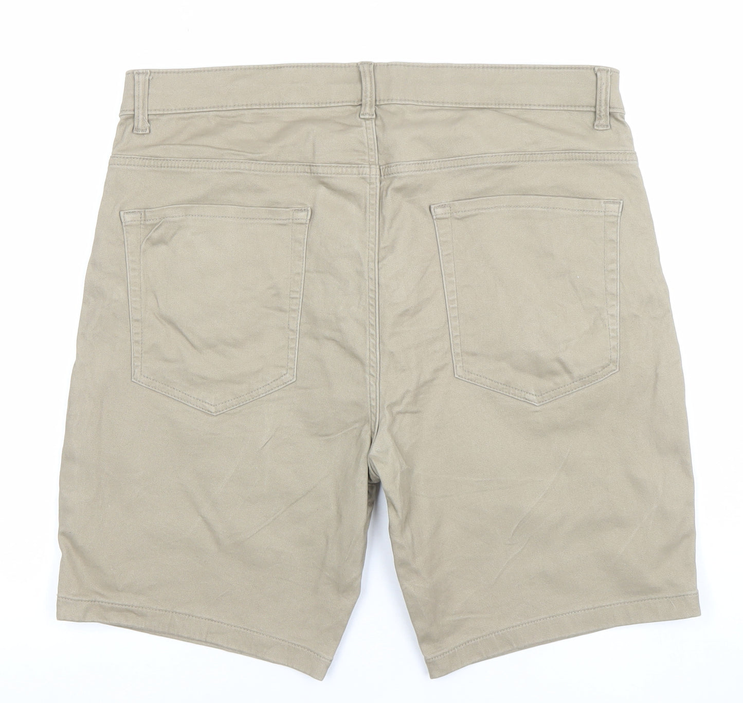 NEXT Men’s Beige Slim Fit Chino Shorts Size L 36in