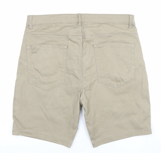 NEXT Men’s Beige Slim Fit Chino Shorts Size L 36in