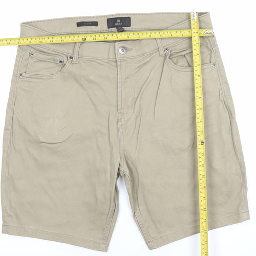 NEXT Men’s Beige Slim Fit Chino Shorts Size L 36in