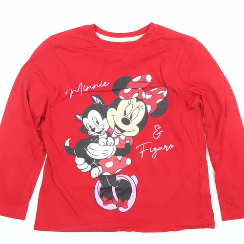 Disney Minnie Mouse Girls Red Long Sleeve Nightshirt 6-7 Years