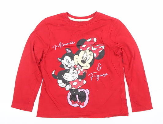 Disney Minnie Mouse Girls Red Long Sleeve Nightshirt 6-7 Years