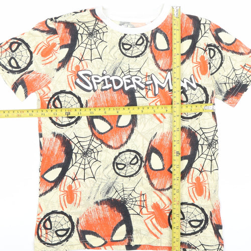 Next Boys Beige Spider-Man Short Sleeve Cotton T-Shirt 3 Years